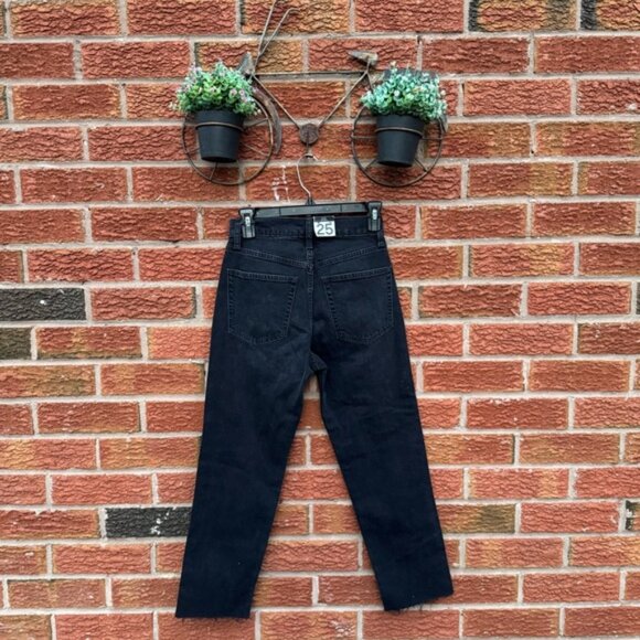 GAP Sky High Rise Cheeky Straight Black Jeans - Picture 3 of 9